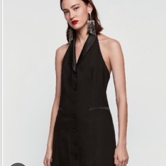 Zara Halter Tuxedo Dress size M - Picture 5 of 5